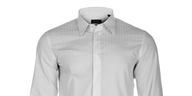 Pánská košile Calvin Klein s úzkým  šedivým proužkem