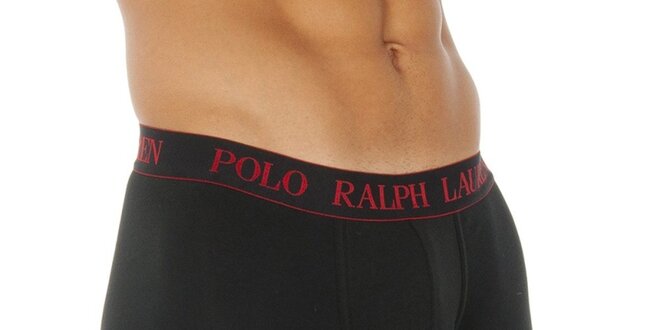 Pánské černé boxerky s bílým logem Ralph Lauren