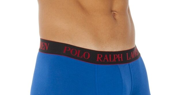 Pánské modré boxerky s bílým logem Ralph Lauren