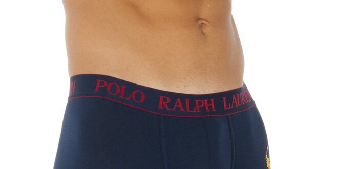 Pánské tmavě modré bavlněné boxerky Ralph Lauren se španělskou vlajkou