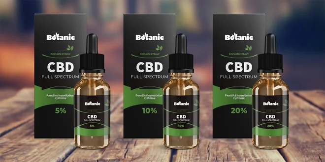 CBD Full Spektrum oleje s koncentrací 5, 10 i 20 %