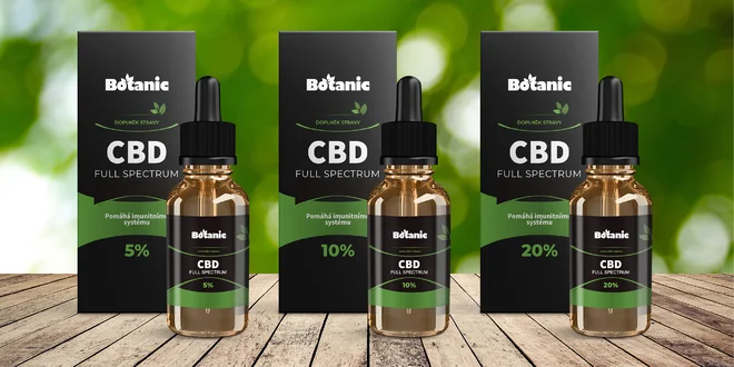 CBD Full Spektrum oleje s koncentrací 5, 10 i 20 %