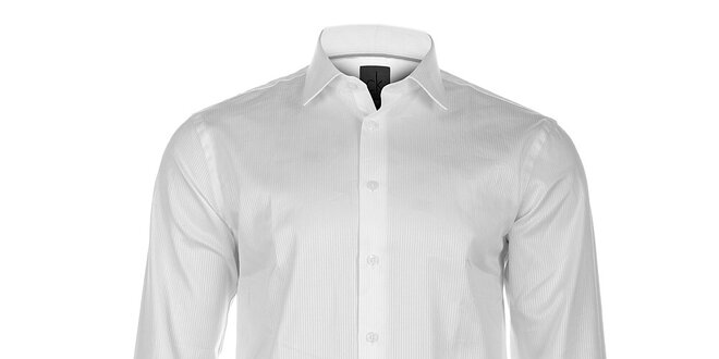 Pánská bílá košile Calvin Klein s jemným proužkem