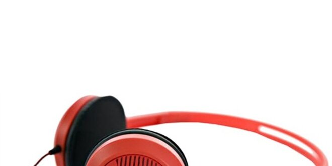 Designová červená sluchátka Frends