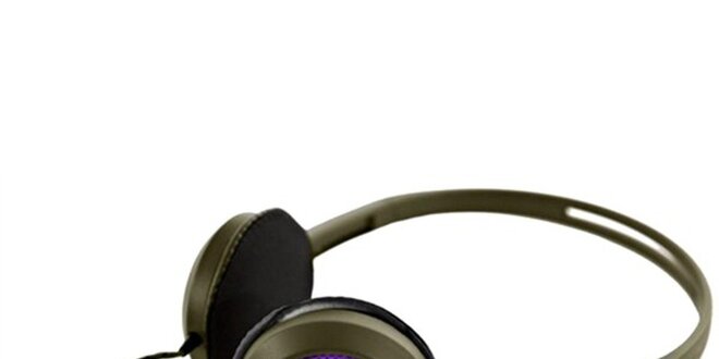 Designová černo-fialová sluchátka Frends