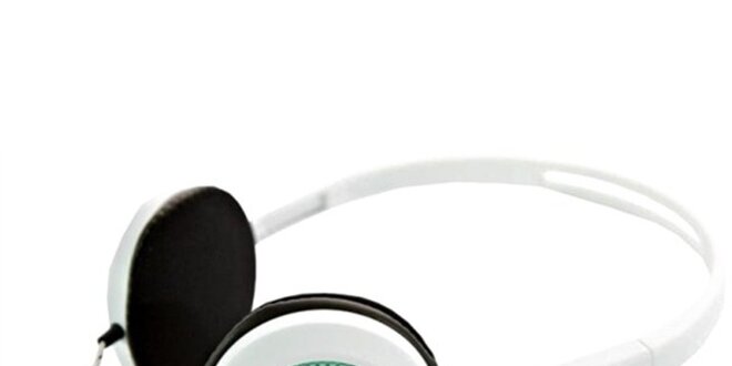Designová bílo-zelená sluchátka Frends