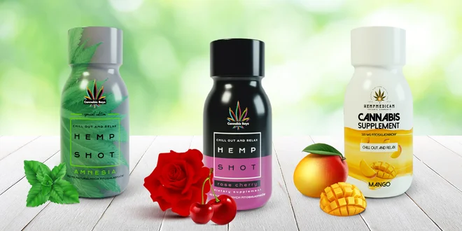 CBD shoty: ananas, třešeň, mango i jiné příchutě