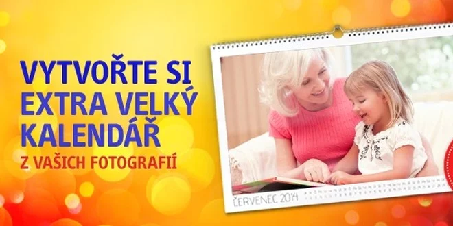 EXTRA VELKÝ kalendář z vašich fotek