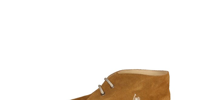 Pánské světle hnědé kotníčkové semišové boty U.S. Polo