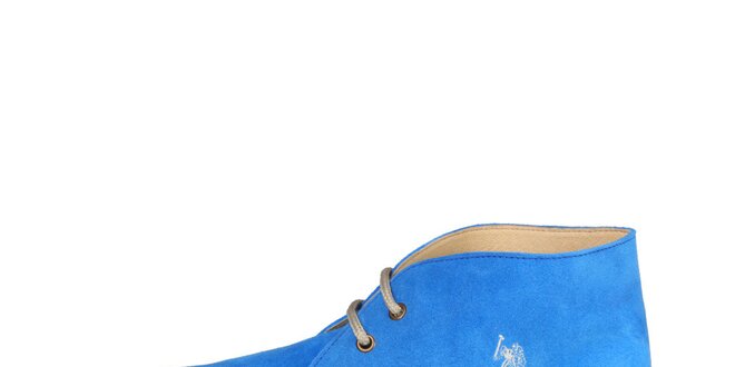Pánské modré kotníčkové semišové boty U.S. Polo