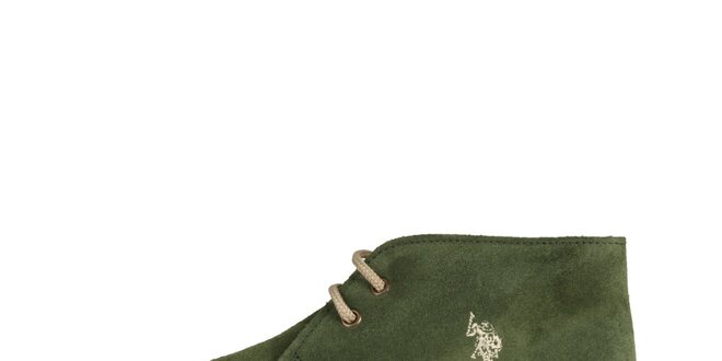 Dámské trávově zelené šněrovací boty U.S. Polo