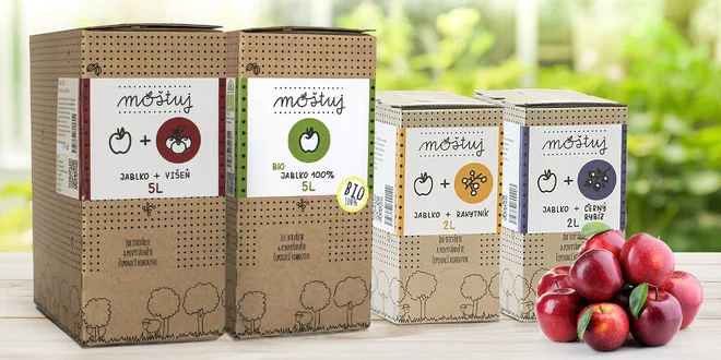 2 až 5litrové bio mošty: jablko, hruška, švestka