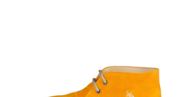 Dámské tmavě žluté šněrovací boty U.S. Polo