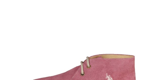 Dámské růžové šněrovací boty U.S. Polo
