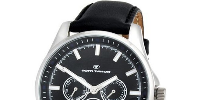 Pánské černé analogové hodinky Tom Tailor