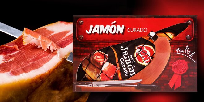 Dárkové balení španělské sušené kýty Jamón Curado