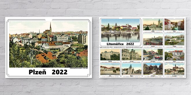 Kalendáře na rok 2022 s historickými fotkami měst
