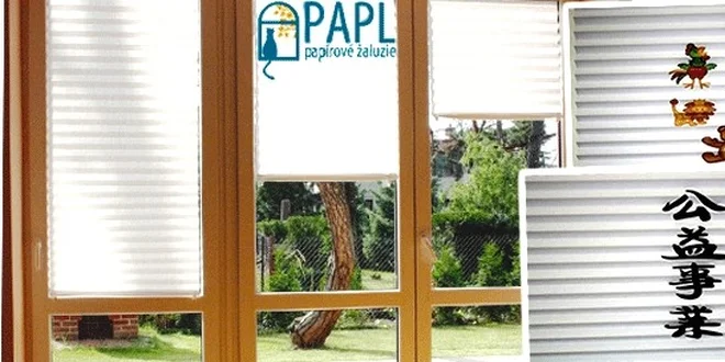 Samolepicí papírové žaluzie s potiskem
