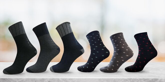 Pánské nebo dámské bavlněné termo ponožky