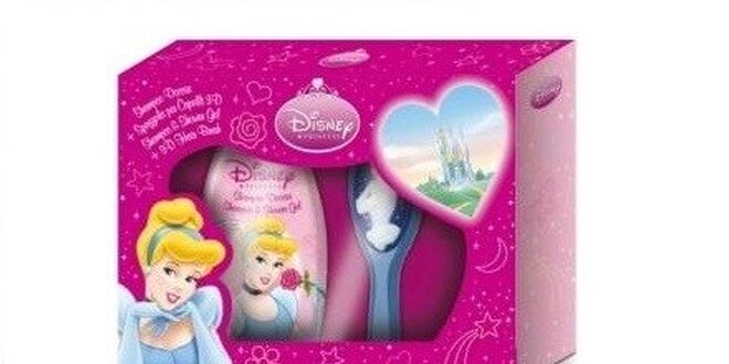 Princess dárková sada - Šampón & sprchový gel 2v1 300ml + 3D kartáč na vlasy