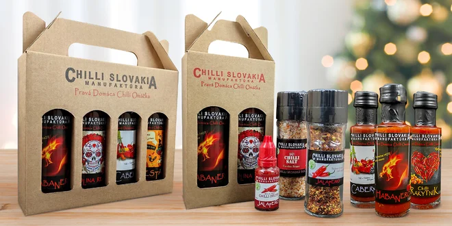 Přírodní chilli omáčky i pikantní sety ze Slovenska