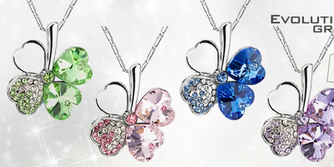 Přívěsek ve tvaru čtyřlístku Swarovski Elements