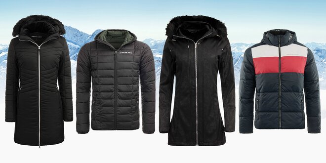 Dámské kabáty a pánské bundy Alpine Pro