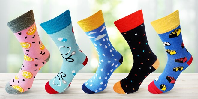 Pánské i dámské ponožky s hravými vzory