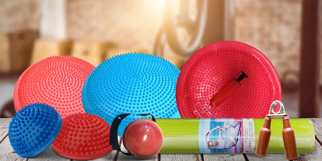 Balanční disky, podložky a další fitness pomůcky