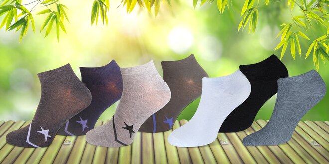 12 párů kotníkových bambusových ponožek