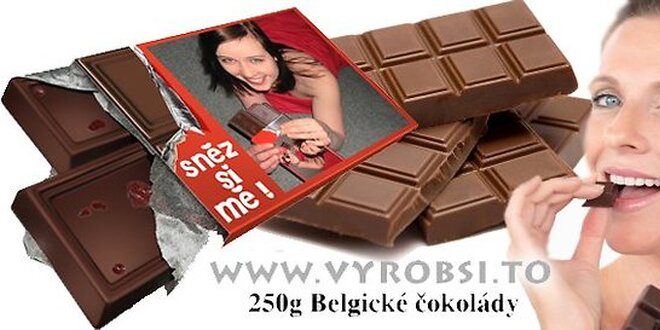 Velké belgické čokolády s vlastní fotkou