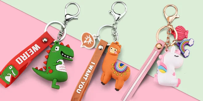 Veselé dětské klíčenky se zvířátky: 12 variant