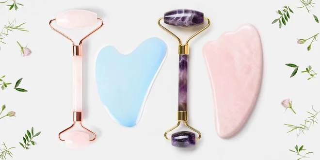 Masážní válečky a gua sha z polodrahokamů