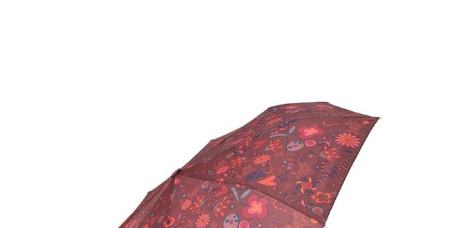 Dámský hnědý deštník s potiskem Rosalita McGee