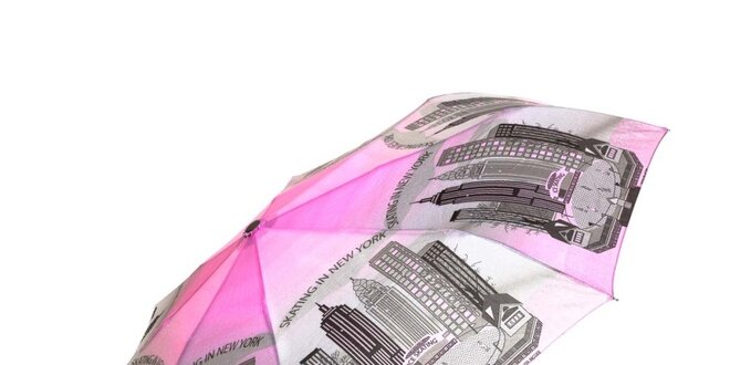 Dámský růžovo-šedý deštník Rosalita McGee