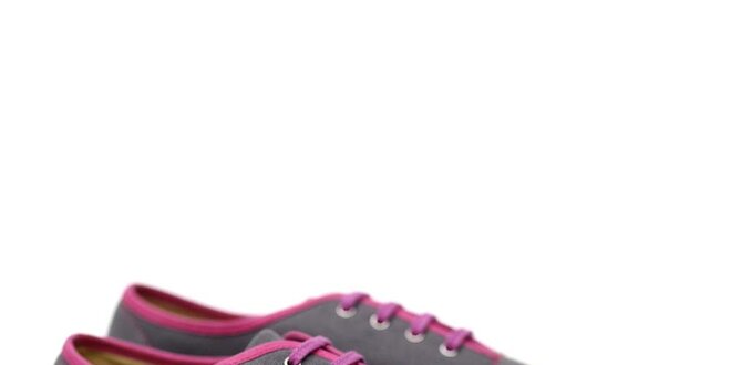 Dámské šedé tenisky s růžovými detaily Shoe the Bear