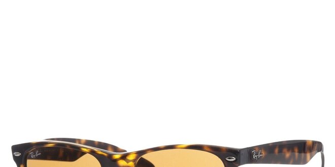 Tmavě hnědé žíhané sluneční brýle Ray-Ban New Wayfarer