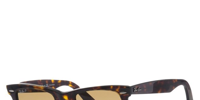 Tmavě hnědé žíhané sluneční brýle Ray-Ban Original Wayfarer