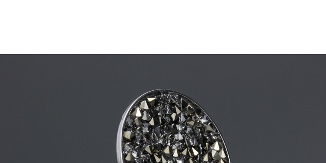 Dámský kulatý prsten Swarovski s metalickými krystaly