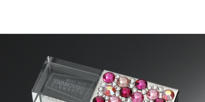 Dámské luxusní USB s růžovými krystaly Swarovski