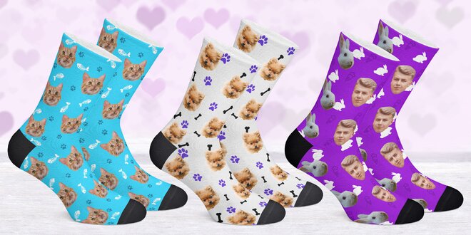 PupSocks: ponožky s fotkou psa, kočky či manžela
