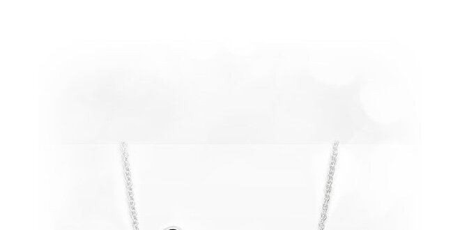 Náhrdelník "Love" s perlou ze Swarovski Elements a .925 stříbra - černá