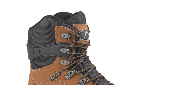 Pánské hnědo-černé vysoké zimní trekingové boty Head s membránou