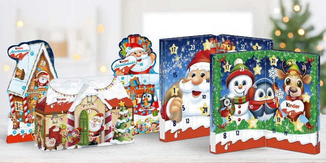 Veselé adventní kalendáře s Kinder čokoládkami