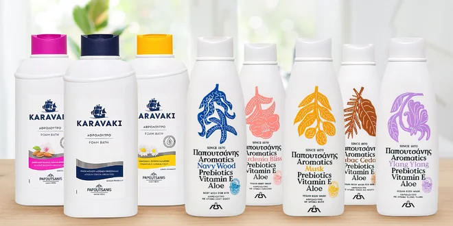 Řecké sprchové gely pro dámy a pány, i veganské