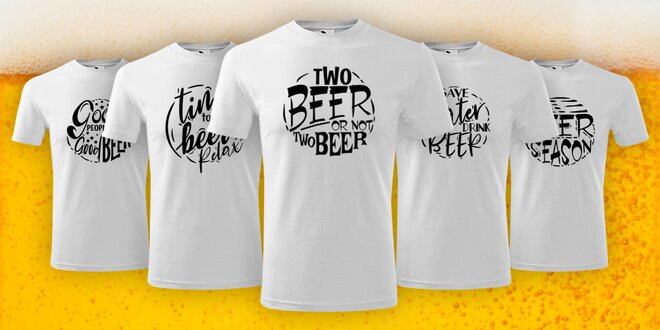 Bílá trička pro pivaře: 9 anglických motivů