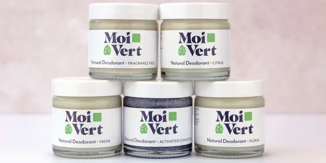 100% přírodní deodoranty Moi Vert bez hliníku