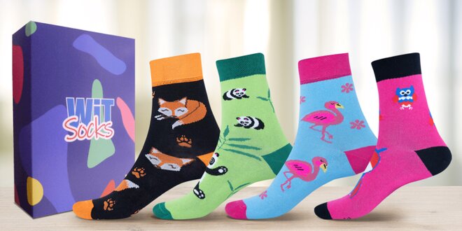 Dárkové sety ponožek s motivy zvířátek: 14 variant