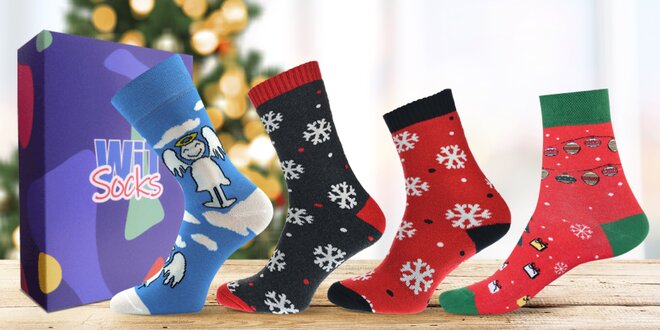 Dárková balení vánočních ponožek: nízké i termo