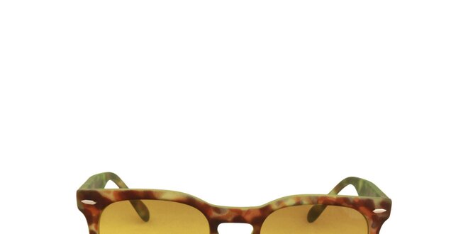 Hnědo-zelené sluneční brýle se žlutými skly No Limits